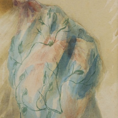 Dipinto di Umberto Zini,Ritratto di giovane veneziana,Umberto Zini,Umberto Zini