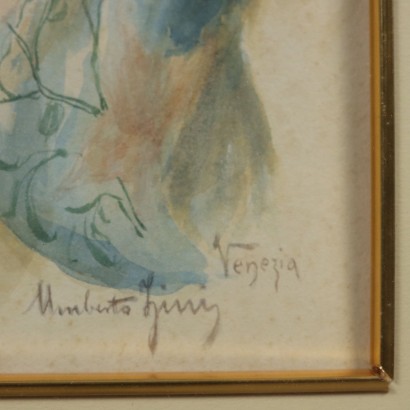 Dipinto di Umberto Zini,Ritratto di giovane veneziana,Umberto Zini,Umberto Zini