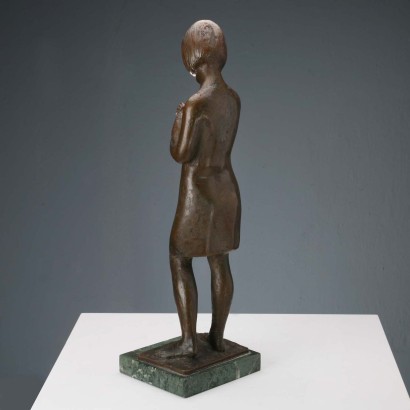 Sculpture en bronze de bergère par Ivo Soli, Ivo Soli, Ivo Soli