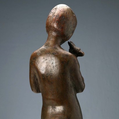Sculpture en bronze de bergère par Ivo Soli, Ivo Soli, Ivo Soli