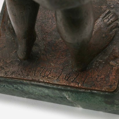 Sculpture en bronze de bergère par Ivo Soli, Ivo Soli, Ivo Soli