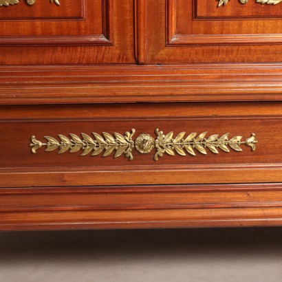 CREDENZA CON SPECCHIO,Credenza in Mogano con Alzata a Specch