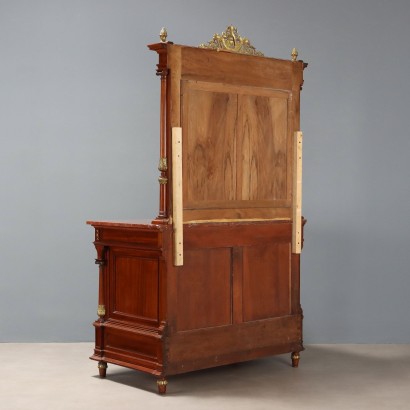 Buffet avec miroir, buffet en acajou avec plateau miroir