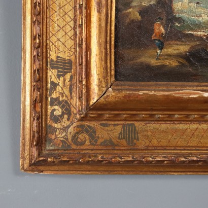 Zwei Landschaftsgemälde mit Figuren, Zwei Landschaftsgemälde mit Figuren