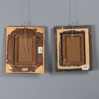 Zwei Landschaftsgemälde mit Figuren, Zwei Landschaftsgemälde mit Figuren