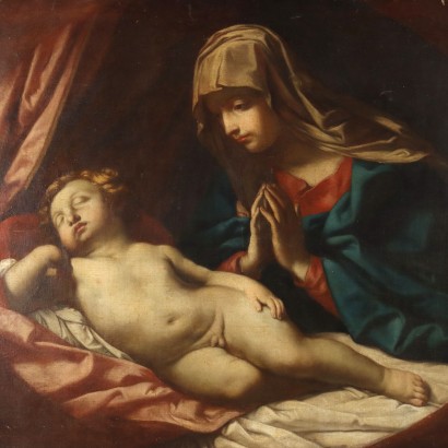 Gemälde Madonna in Anbetung des Kindes, Madonna in Anbetung des schlafenden Kindes, Guido Reni, Guido Reni, Guido Reni, Guido Reni