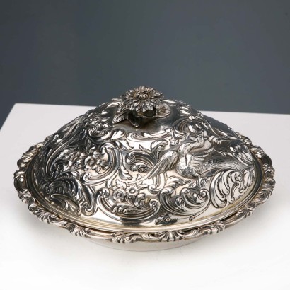 925er Silberschale mit Deckel M