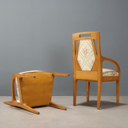 Paar Sessel, Paar Liberty-Sessel aus Ahorn