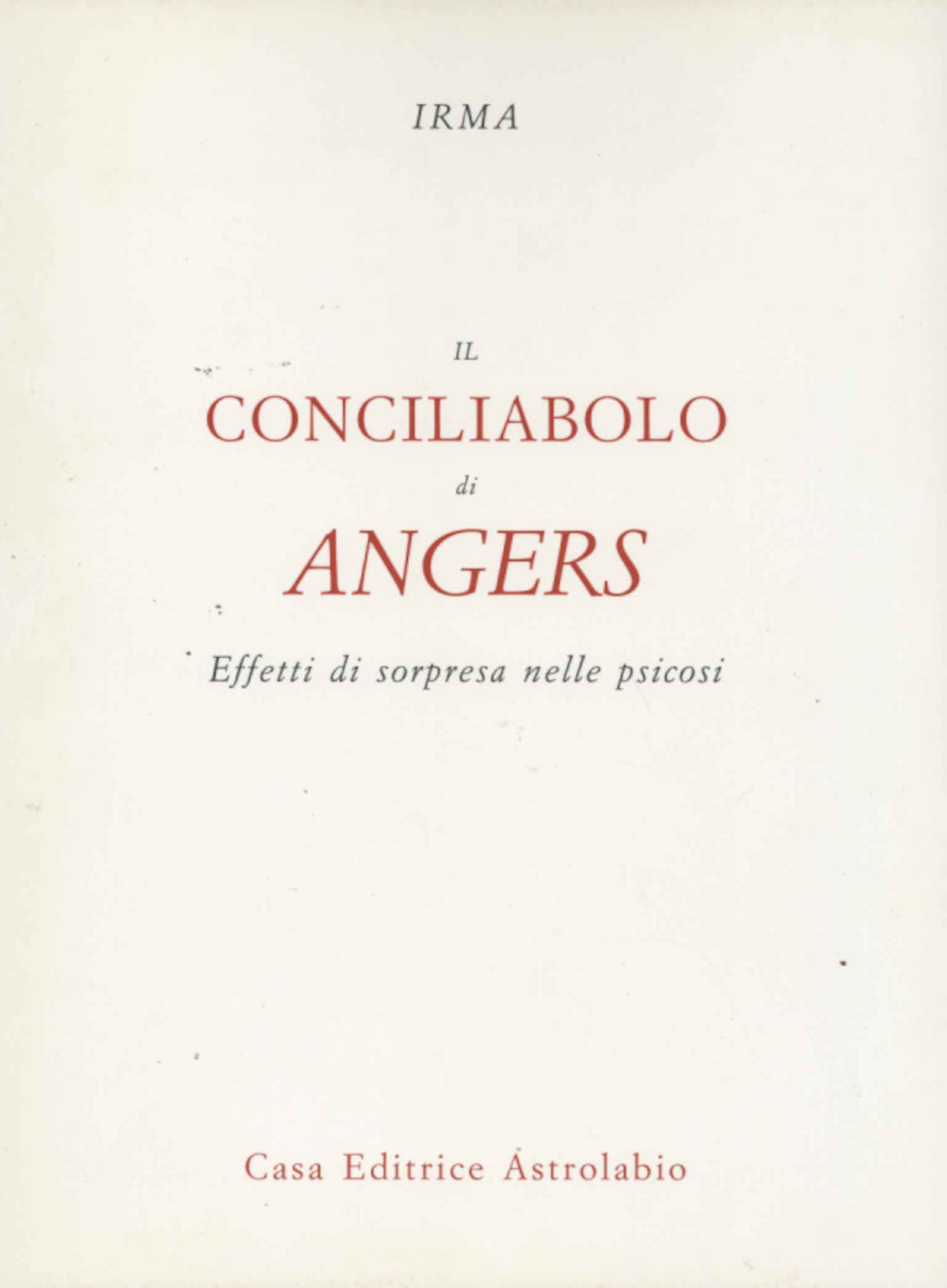 Il conciliabolo di Angers
