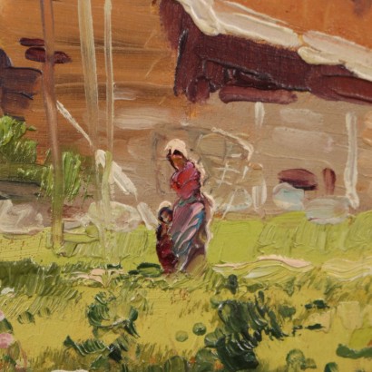 Gemälde von Giuseppe Gheduzzi, Ansicht von Macugnaga, Giuseppe Gheduzzi, Giuseppe Gheduzzi, Giuseppe Gheduzzi