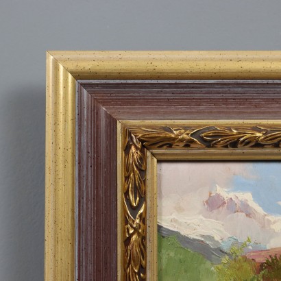 Gemälde von Giuseppe Gheduzzi, Ansicht von Macugnaga, Giuseppe Gheduzzi, Giuseppe Gheduzzi, Giuseppe Gheduzzi