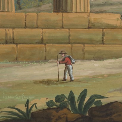 Malerei mit italienischer Landschaft