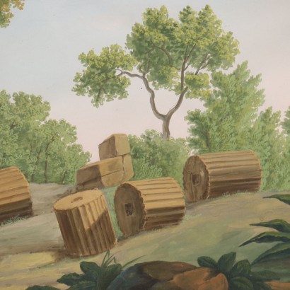 Malerei mit italienischer Landschaft