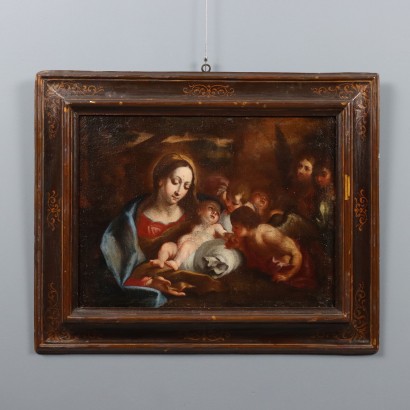 Tableau de la Sainte Famille et des anges