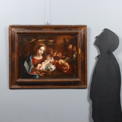 Gemälde der Heiligen Familie und der Engel