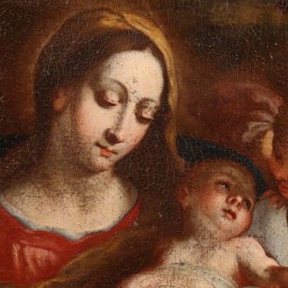 Gemälde der Heiligen Familie und der Engel