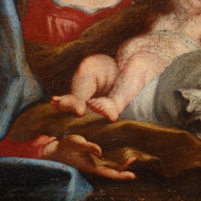 Gemälde der Heiligen Familie und der Engel