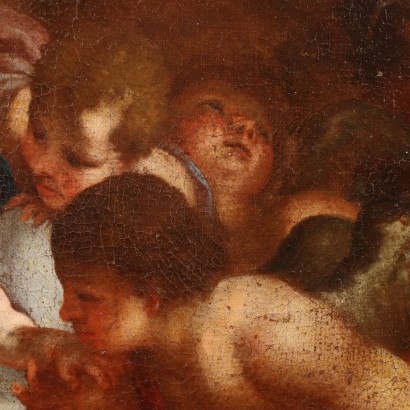 Gemälde der Heiligen Familie und der Engel