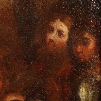 Gemälde der Heiligen Familie und der Engel