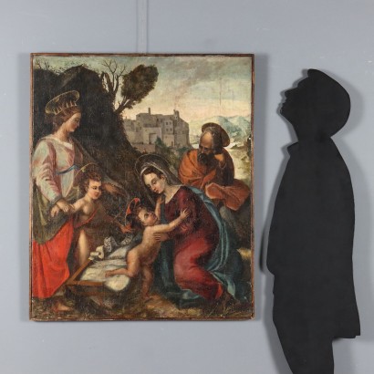 Painting of the Holy Family with Saints