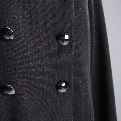 Abrigo vintage de lana y plumas