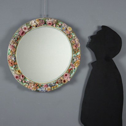 Miroir, Miroir avec cadre en céramique