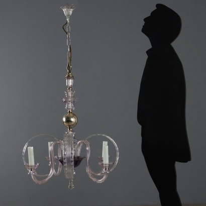 Lustre, lustre vénitien en verre soufflé