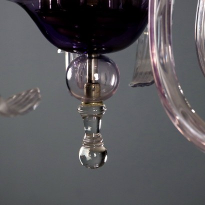 Lustre, lustre vénitien en verre soufflé