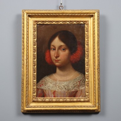 Gemälde Porträt eines jungen Mädchens