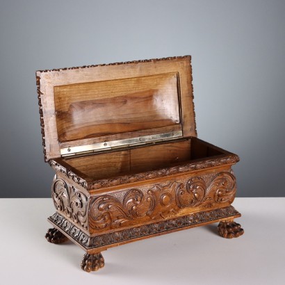 Neo-Renaissance Walnut Casket