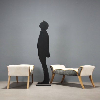 Par de sofás, par de sofás en forma de barco