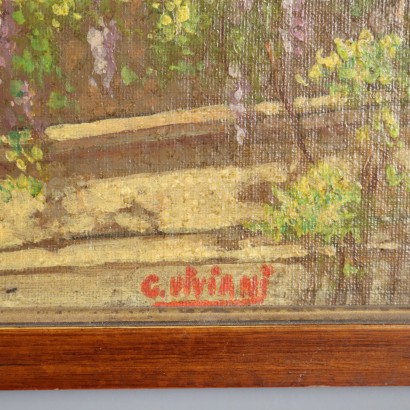 Triple painting by Giuseppe Viviani, Three views of Milan, Giuseppe Viviani, Giuseppe Viviani, Giuseppe Viviani, Giuseppe Viviani, Giuseppe Viviani