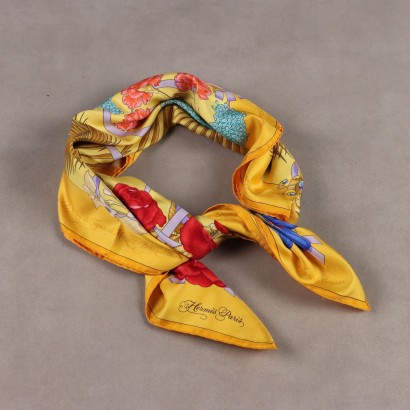 Bufanda Hermes Vintage Flores de l0apost