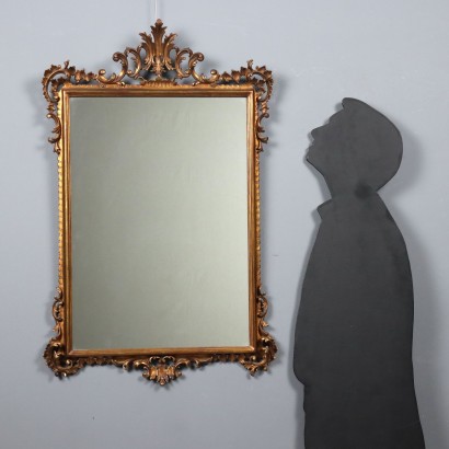 Miroir, Miroir avec cadre en bois doré%2, Miroir avec cadre en bois doré%2