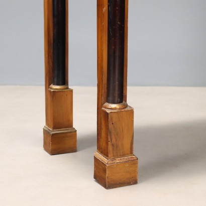 Console Empire, table console Empire en noyer