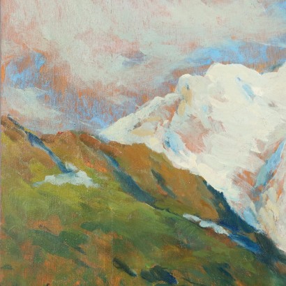 Peinture de Mario Moretti Foggia, Paysage de montagne, Mario Moretti Foggia, Mario Moretti Foggia, Mario Moretti Foggia