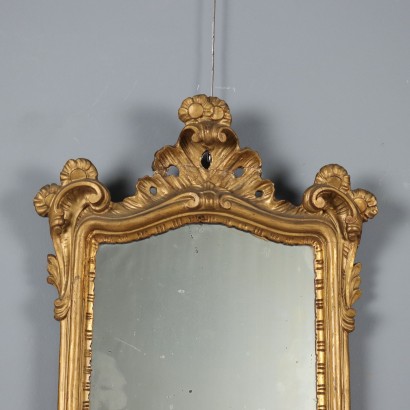 Spiegel, kleiner vergoldeter Holzspiegel und ich