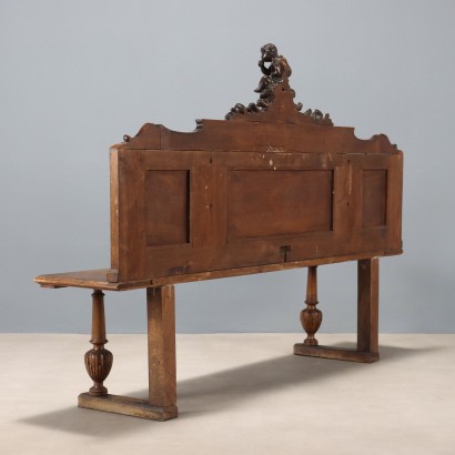 Bank, reich verzierte Walnussbank