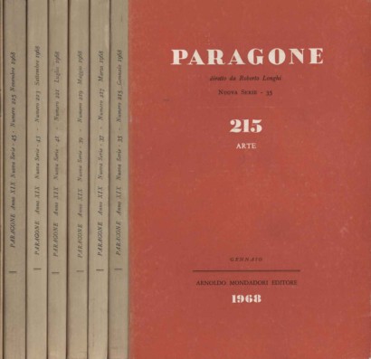 Paragone Arte. Annata completa 1968 (6 Volumi) con Indici