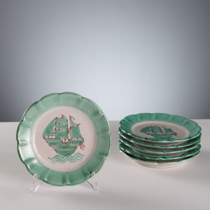 Group of Six C.A.S. Vietri Plates