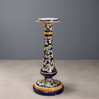 Neo-Renaissance Majolica Column