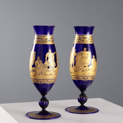 Paire de vases de la manufacture de Murano