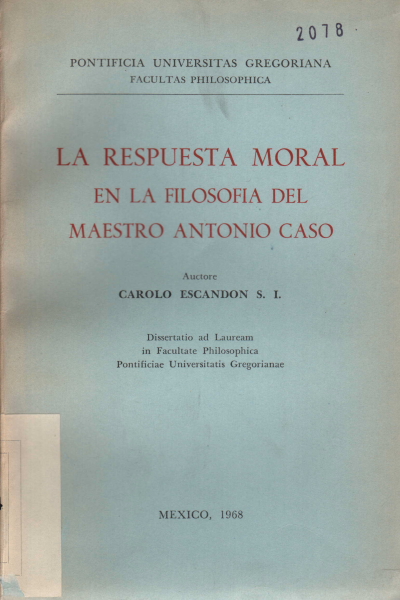 La respuesta moral, Carolo Escandon