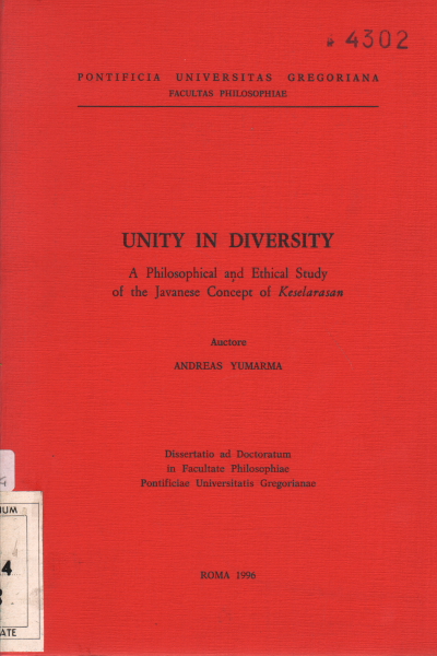 Unity in diversity, Andreas Yumarma