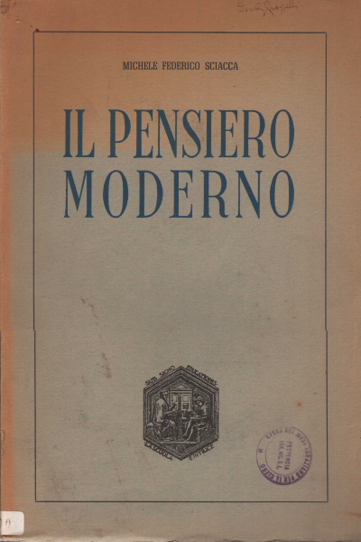 Il pensiero moderno, Michele Federico Sciacca