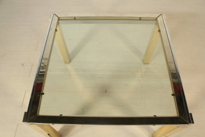 Modernariato, tavolo, tavolo allungabile,tavolo in metallo, tavolo in cristallo, quattro sedie, tavolo con sedie