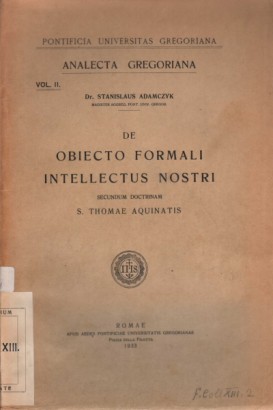 De obiecto formali intellectus nostri