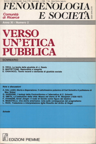 Fenomenologia e società. Periodico di filosofia - , AA.VV.