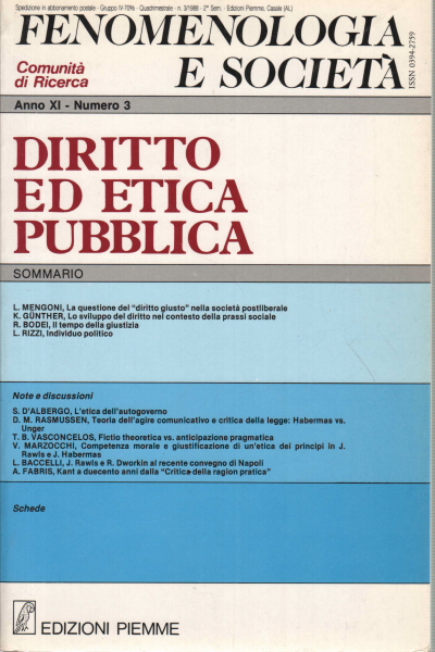 Fenomenologia e società. Periodico di filosofia - , AA.VV.