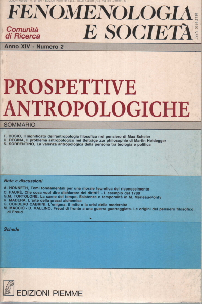 Fenomenologia e società. Periodico di filosofia - , AA.VV.